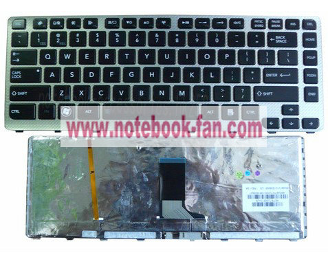 NEW Toshiba Satellite M640 M645 US Keyboard Backlit Black - Click Image to Close